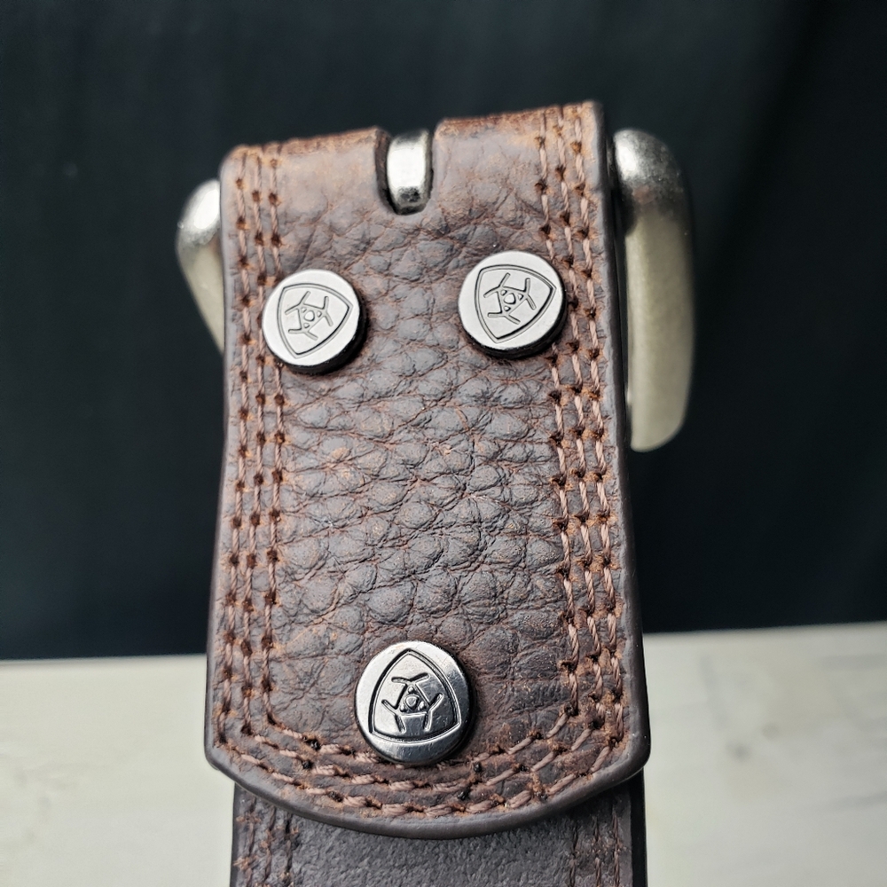 Ariat 'Rowdy' Triple Stitch Western Belt style A10004630-48 - Men's size 48 - Picture 6 of 12